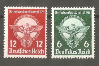 Dr Nazi 3rd Reich Rare Ww2 Mnh Stamp Swastika Eagle Nsdap Competition Ss Sa War2