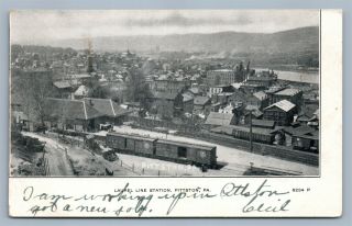 Pittston Pa Railroad Station Antique Postcard Railway Depot