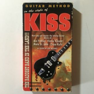 Guitar Method In The Style Of Kiss (1997) Vhs Rare Guitar Lessons Ace Frehley