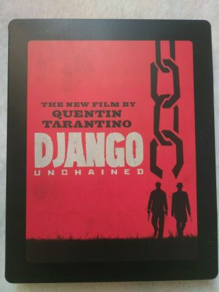 Django Unchained (2012) Rare 3 - Disc Limited Edition Steelbook Blu - Ray