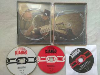 Django Unchained (2012) Rare 3 - Disc Limited Edition Steelbook Blu - ray 2