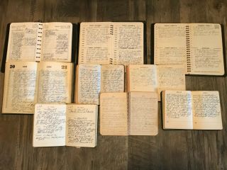 Handwritten Diaries Traveling Preacher Rev Hawkins Cass Co Tx Jefferson Or 1948 -