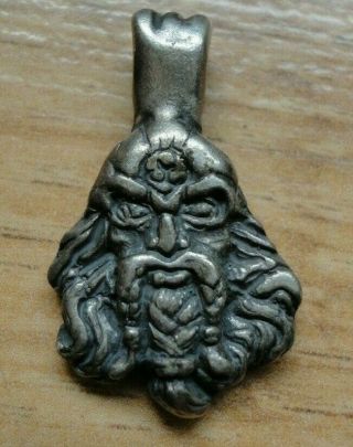 Scarce Very Rare Ancient Viking Norse Solid Silver Amulet Pendant 800 - 900 Ad