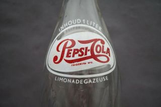 Rare Vintage Pepsi Cola Glass Acl Bottle From The Netherlands,  60 