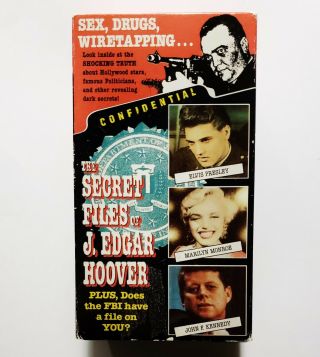 The Secret Files Of J Edgar Hoover (vhs,  1991,  3 - Tape Set) Rare Htf Documentary