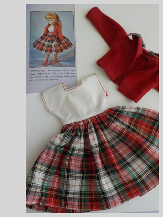 Htf Vintage Vogue Jill 1959 Tagged " Wonderful For School " Outfit 3237