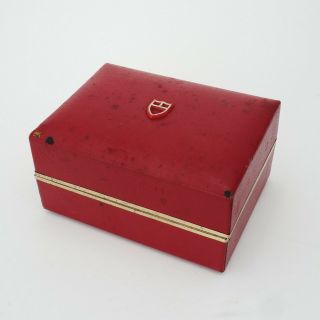 VINTAGE TUDOR ROLEX MEN ' S WATCH BOX RED PRE - OWNED INSIDE RARE COLLECTIBLE 2