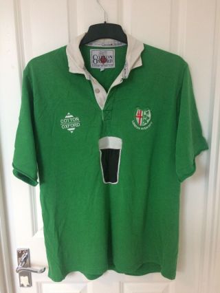 Very Rare Cotton Oxford London Irish Rugby Shirt From Mid 1990s: Guinness Pint