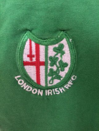 VERY RARE COTTON OXFORD LONDON IRISH RUGBY SHIRT FROM MID 1990s: GUINNESS PINT 2