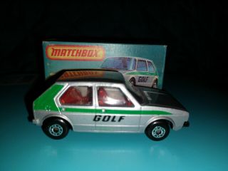 Vintage Lesney Matchbox Superfast 7 Vw Golf Rare With Hard To Find L Type Box.
