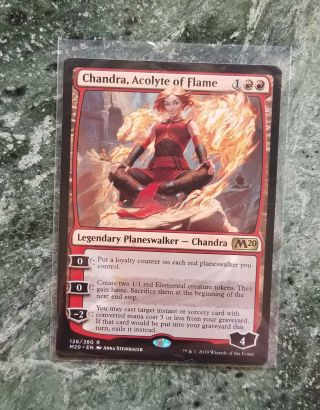 Magic The Gathering - Chandra,  Acolyte Of Flame - Core Set 2020 X 1 Nm Rare