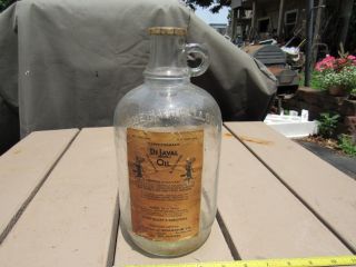 De Laval Cream Separator Oil Half Gallon Jug Jar Duraglas Very Rare