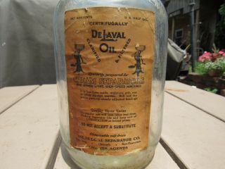 De Laval Cream Separator Oil Half Gallon Jug Jar Duraglas Very Rare 2