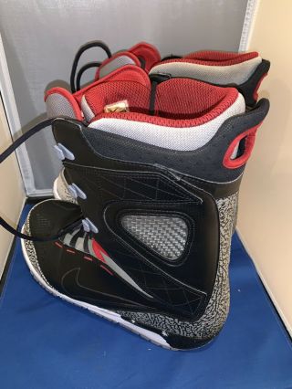 Rare Nike Zoom Kaiju Mens Snowboard Boots Size 13 Black Cement
