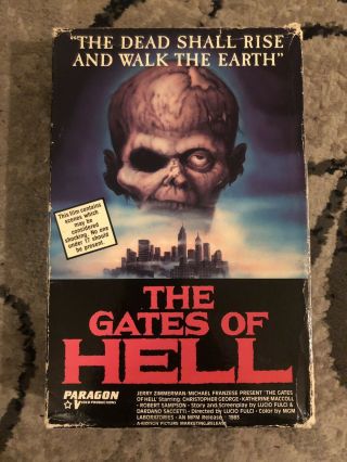 The Gates Of Hell Vhs Paragon Big Box Lucio Fulci Horror Rare Slasher Zombie