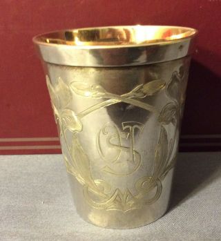 Small German 800 Silver Cup By Wilhelm Binder Art Nouveau Design