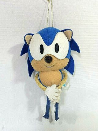 Rare Sonic The Hedgehog 7 " Stringy Plush Doll Japan Prize Toy Sega 1992 No Boots