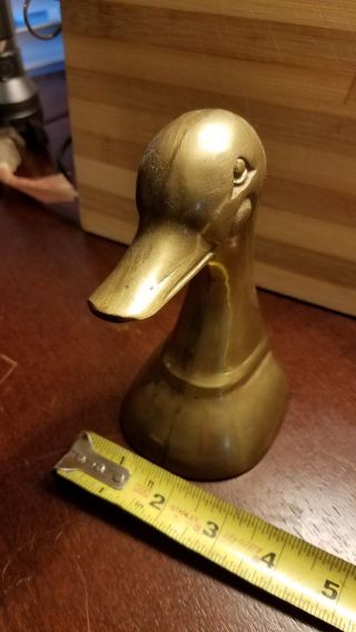 Antique Duck Head Solid Brass Vintage Ideal For Hood Ornament Rat Rod - Heavy