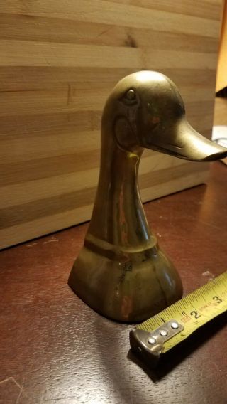 Antique Duck Head Solid Brass Vintage ideal for Hood Ornament Rat Rod - Heavy 2