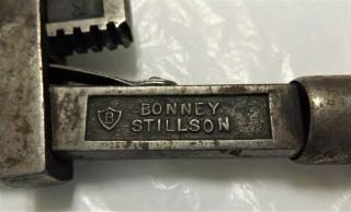 Vintage Antique Bonney Stillson Wood Handle 14 Adjustable Pipe Wrench 3