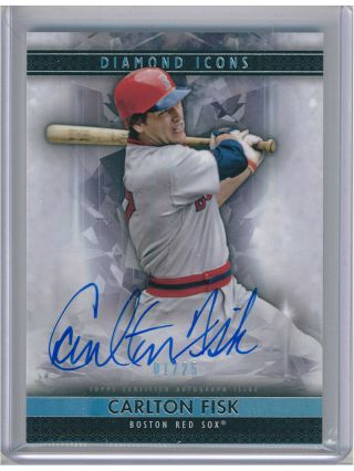 Carlton Fisk 2019 Topps Diamond Icons Autograph 1/25 Red Sox Auto Rare