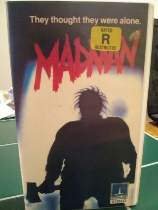 Madman Rare Thorn Emi Clamshell Vhs Tape,  Horror/slasher Movie 1981