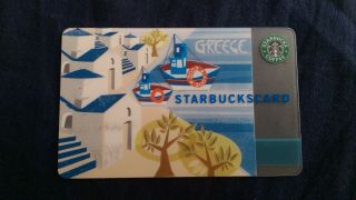Starbucks Gift Card Greece 2007 Greek Islands Old Logo Rare