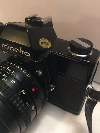 Rare BLACK Minolta SRT 201 SLR 35mm Film Camera with MD Rokkor X 50mm F/1.  7 Lens 3