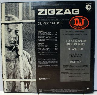Rare Soundtrack LP - Zigzag - Roy Orbison - MGM 1SE - 21ST - STEREO - Promo / WLP 2