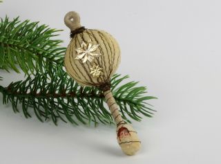 Antique Spun Cotton,  Christmas Ornaments,  Hot Air Balloon And Saint Nicholas,
