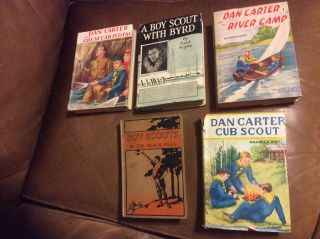 Boy Cub Scout Antique Adventure Books,  Dan Carter,  Paul Siple With Admiral Byrd