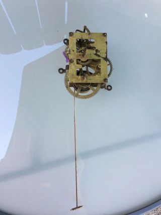 Antique Ansonia Time Only,  Wall Regulator Clock Movement,  W/ Suspension Part,  P/r