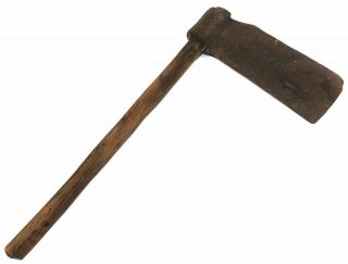 Antique Homemade Hand Forged Iron Axe Farm Tool Primitive Hatchet 2