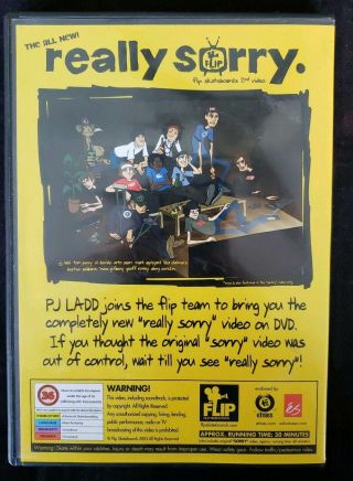 The All Really Sorry.  Flip Skateboards 2nd Video (DVD,  2003) Rare OOP 3