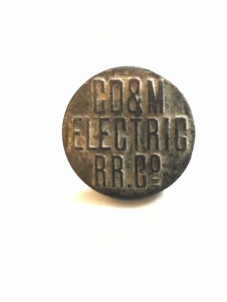 Vintage Rare Columbus,  Delaware And Marion Electric Rr Button Inc