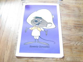 Vintage Psychedelic Blacklight Poster - Speedy Gonzales - Vintage 1970 