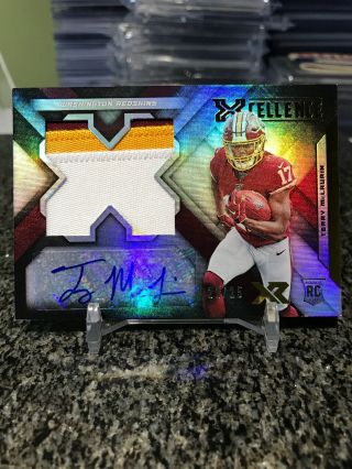2019 Xr Xcellence Terry Mclaurin Rc 3 Color Patch Auto Rare Gold Ssp /25
