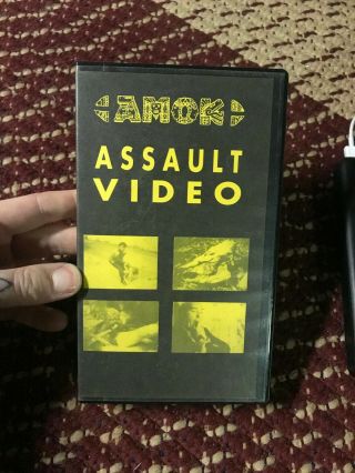 Amok Assault Video Vhs Oop Rare Big Box Slip