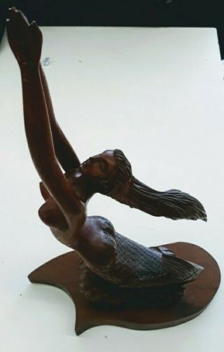 And Very Rare J.  Pinal Signed Wood Sculpture Carving