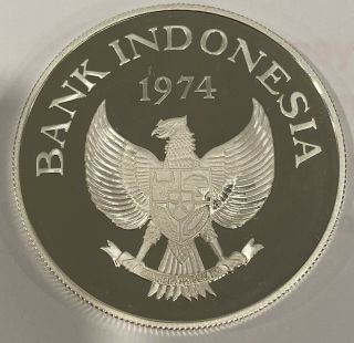 1974 Orangutan.  925 SILVER COIN 5000 Rupiah INDONESIA SILVER PROOF COIN - RARE 2