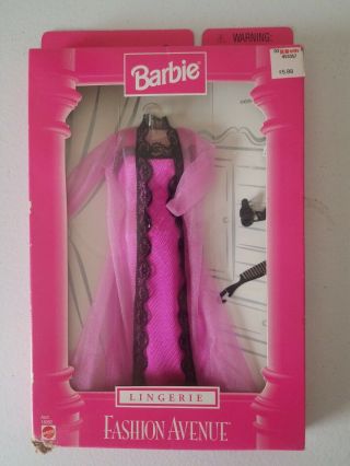Barbie Fashion Avenue Lingerie Pink Robe 1998