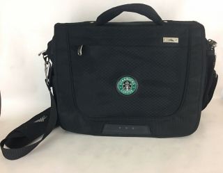 Starbucks Coffee Black Laptop Messenger Bag High Sierra Adjustable Strap Rare 2