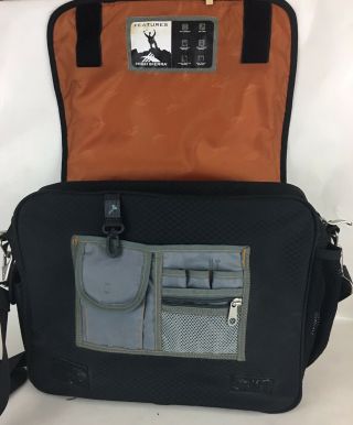 Starbucks Coffee Black Laptop Messenger Bag High Sierra Adjustable Strap Rare 3