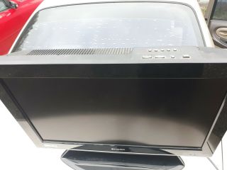 sharp tv with dvd player attached.  Comes with remote.  Rarely. 2