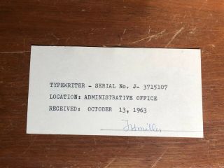 Ss United States Checked Out Ship Typewriter Receipts Admin.  Office Oct.  ’63 Rare