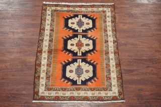Antique 3x5 Caucasus Sarab Hand - Knotted Wool Area Rug Carpet (3.  3 X 4.  8)