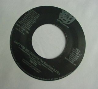 Total No One Else 45 7 " Single Bad Boy 79050 - 7 1996 Hip Hop Nm Never Played Rare