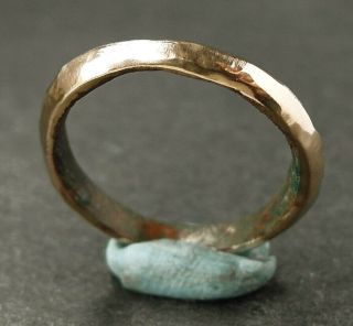 A Ancient Celtic/bronze - Age Bronze Ring - Wearable Uk Find