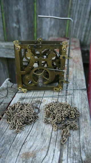 Antique German Black Forest Carved Cuckoo Clock Movement Parts/project