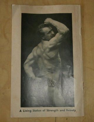 Eugen Sandow Be Strong Booklet Paper Book Bodybuilding Rare C 1940 ' s F027 3